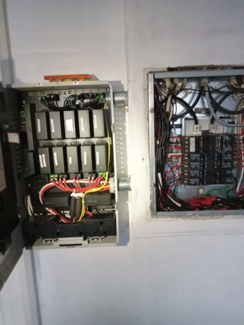 Electrical panel upgrade completed for Security Camera Wiring in Westlake